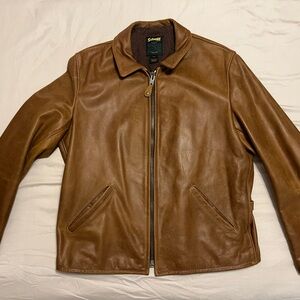 Schott 543 Tan Leather Jacket XL